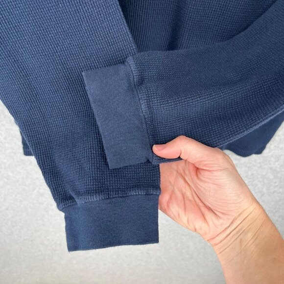 Ralph Lauren Chaps VTG Thermal Long Sleeve Shirt Size L Blue Outdoor Buck Deer - Picture 3 of 10